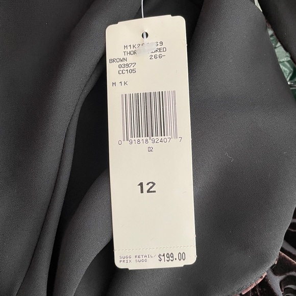 Ralph Lauren crushed velvet pattern evening dress - Picture 3 of 5